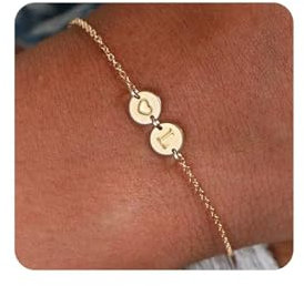 TINGN Armband Damen Gold, Armbänder Damen, Armband mit L Buchstaben Armbänder Personalisierte Armbänder, Bracelet Women, Schmuck Gold Valentinstag Geschenke für Frauen, Personalisierte Geschenke