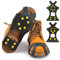 Ramponi per scarpe antiscivolo, ramponi antiscivolo scarpe punta con 10 chiodi da neve Grips, ramponi protezione per camminate escursionismo invernali,Trazione Antiscivolo su Scarpe,34-40