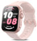 Smartwatch Damen mit GPS und Alexa Built-in, 1.85'Fitnessuhr mit Telefonfunktion, Pulsmesser,Schlafmonitor, Spo2, Schrittzahler, 100+ Sportmodi Fitness Tracker Sportuhr für Android iOS (Rosa)