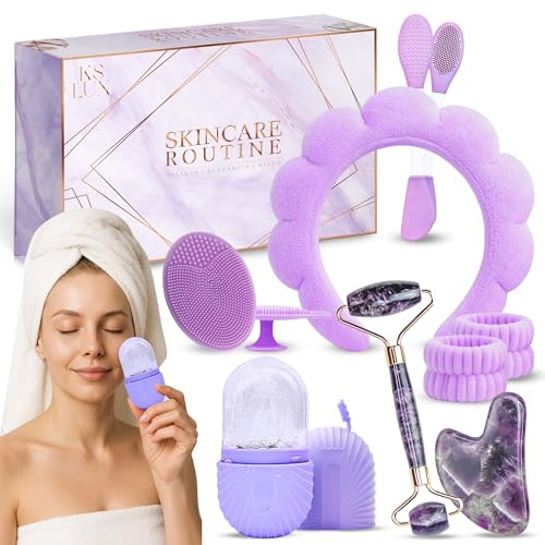 Kit Skincare Ado, Korean Skincare Kit, Skin Care coréenne coffret, cadeau ado fille 12-18 ans, coffret bien etre femme, cadeau beaute femme visage soin, gua sha visage, produits skin care KS LUX