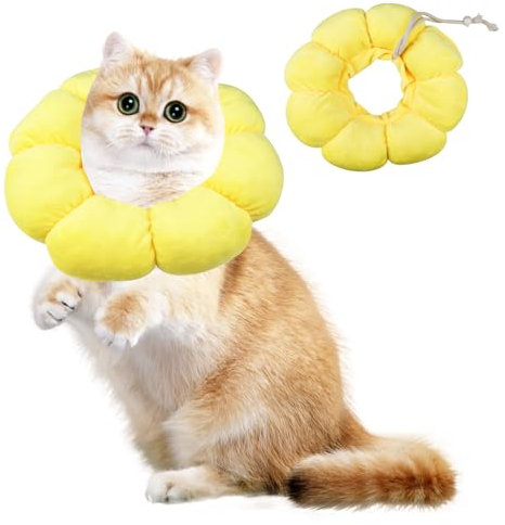 Newpop Halskrause Katze, Leckschutz Einstellbarer Katzenkragen, Halskrausen Katzen, Kragen Halskragen Katze, Schutzkragen Weich, Wiederherstellung Halsband, Klein Hund Nach Operation Katzenhalsband