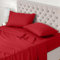 Utopia Bedding - Set Lenzuola Matrimoniali 4 Pezzi 180x200 cm - Set Lenzuola Letto, Spazzolata Poliestre di Microfibra - Lenzuolo con Angoli, Lenzuolo Piatto e 2 Federe 50x75, Rosso