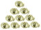TOKIDNY 10 Stück Form Kerzenclip Weihnachtsbaum Kerzenhalter Dekoration Weihnachtsbaum Kerzenclip Dekore Weihnachtskerzenclips Weihnachtskerzenhalter Spitzkerzen Eisen Golden