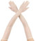 WLVinson 1 Paar Lange Handschuhe Damen,55cm Tüll Handschuhe Schmal,Hautfarbe,Langarmstulpen,Satin Classic Abendhandschuhe für Hochzeit,Elegant,Party,Bühnenshow,Halloween,Fasching,Mottoparty,Oper,Tanz