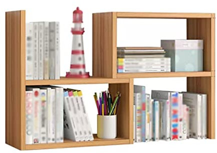 desktop-bücherregal Schreibtisch-Organizer, erweiterbares Schreibtisch-Bücherregal aus Holz, verstellbare Schreibtisch-Regale, Küchentheken-Aufbewahrungsorganisator for Bürobedarf, Make-up, Gewürzbeda