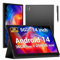 BEYNIVAN Tablette 14 Pouces Android 14 Tablette Tactile avec 5G WiFi,36Go+256Go/11580mAh/20W/13+8MP/Octa-Core/Face ID/TÜV/GMS/BT5.0/GPS/Tablette avec étui,Noir
