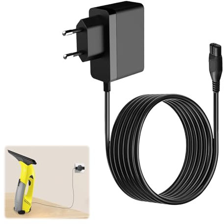 Chargeur pour Karc-her Lave Vitre, Chargeur Kar-cher Vitre 5,5v Durable pour Kar-cher Nettoyeur Vitre, CâBle D'Alimentation Compatible Avec Wv1, Wv1 Plus, Wv2 Plus, Wv2, Wv5, Wv51, Wv55, Wv60, Wv70