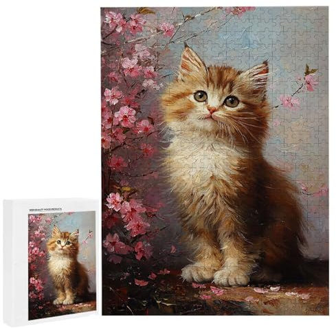 Puzzle 4000 Teile Erwachsene Katze Blumen, Impossible Klassische Jigsaw Puzzles 140 x 87cm, Geschicklichkeitsspiel für die ganze Familie, Puzzle farbenfrohes Legespiel Home Dekoration Geschenk k-561
