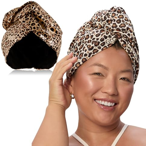 Glov Haartuch Doppelseitig Mikrofaser Satin Elegant für Haarpflege Frizzschutz Wasseraufnahme Reisefreundlich Trocknen Gesundes Haar Haarpflege Zubehör