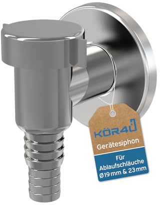 kör4u Geräte-Siphon APS 1 DN 32 verchromt, mit Wartungsöffnung für Abwasser