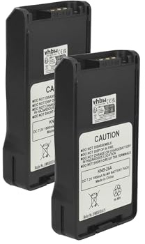 vhbw 2X Akku kompatibel mit Kenwood NX-320E3 | NX-3220, NX-320E2, NX-3320, NX3220, NX3300, NX3320 Funkgerät, Walkie Talkie (1800 mAh, 7,2 V, NiMH)