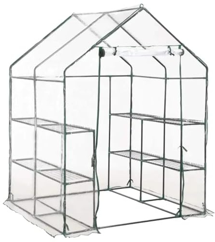 Générique Serre avec 8 étagères 143x143x195 cm,Jardinage,Serres de Jardin,46914