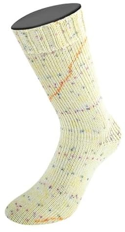 LANA GROSSA Meilenweit Seta Borneo | Handstrickgarn aus 55% Schurwolle (Merino), 25% Polyamid & 20% Seide | 100g Wolle zum Stricken & Häkeln | 420m Garn & waschmaschinenfest FB 3456