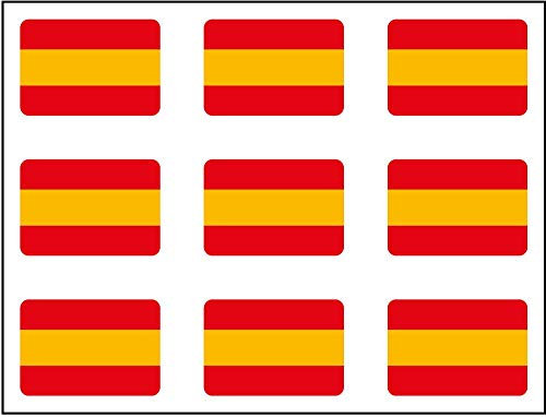 Artimagen - Pegatina Bandera España 9 rectángulos 16x11 mm/ud.