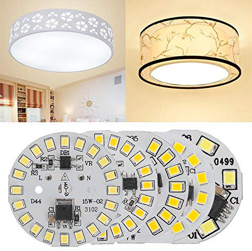 220-240V LED SMD Chip for Bulb Round Warm White Light Plate Bulb Lamp Bean AC220V LED Chip Aluminum 15W 12W 9W 7W 6W 5W 3W Hot-5W Warm White