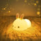 YOTOZU Veilleuse Mignonne En Forme De Lapin Rechargeable Par Usb, Blanc Chaud Et 7 Modes De Respiration Pour Filles, Enfants, Tout-petits, Bébés Et Enfants Cadeau De Noël(Pas de télécommande)