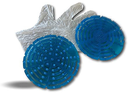 Pack de 12 écrans urinoir anti splash | Ø 17 cm | Parfum menthe | Désodorisant | Anti bactéries | Bleu roi | Filtre | S'adapte à tous les urinoirs | Hotel restaurant | Kibros URISPLBLRx6