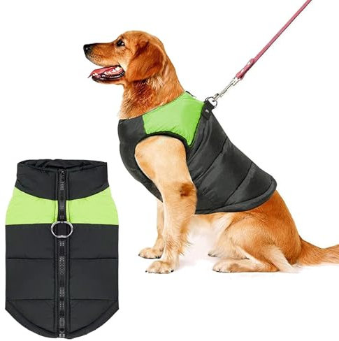 Shinmax Hundemantel Winterjacke Hundejacke wasserdichte Winter Jacke Warm Winterweste für Kleine Mittlere Große Hunde Gefütterter Brustschutz Hund Welpen Kleidung Weste Haustier Gepolsterte Mantel