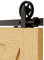 BONIKLUBA 153cm Schiebetürbeschlag-Kit 5FT Schiebetürsystem Komplettes Schienenrollen-Set T-Form Großes Rad für 76cm Weit Einzelne Holztür