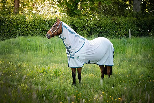 Horseware Amigo Ameco Bug Rug Fliegendecke mit abnehmbarem Halsteil Silver/Tea, Größe:7'0