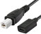 GELRHONR Cable de impresora USB C, cable USB C a USB B 2.0, tipo C hembra a USB 2.0 macho Midi Cable para impresoras portátiles, teclado midi de 30 cm