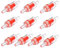 MaoNativey 10 PCS Aquarium Air Pump Check Valves Red Clear Plastic One Way Non-Return Check Valve for Fish Tank