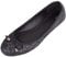 Womens Slip On Casual Party Glittery Ballerina Style Pumps Dolly Shoes - Black - UK 7 / EU 40