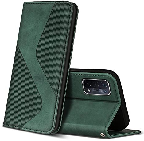 ZONNAVI Hülle für Oppo A74 5G / Oppo A54 5G, PU Leder Handyhülle mit Kartenfächer und Standfunktion, Lederhülle Flip Wallet Case Schutzhülle für Oppo A74 5G / Oppo A54 5G (Grün)