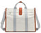 Barsine Sac fourre-tout léger pour femme pour le travail avec compartiment ordinateur portable 15,6 Poche pour bouteille d'eau, blanc