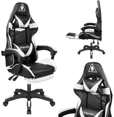 Krüger&Matz Gaming Stuhl GX-150 KM0790-BW, Schwarz-Weiß
