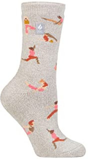 HEAT HOLDERS SOCKSHOP Damen 1.6 TOG Lite Hobby Socken Packung 1 Namaste Hellgrau 37-42