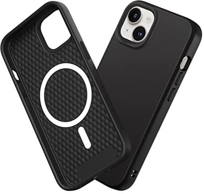 RhinoShield Case kompatibel mit [iPhone 14/13] | SolidSuit - MagSafe-kompatibel -Stoßdämpfende & schlanke Schutzhülle mit Premium Finish - 3.5 Meter Fallschutz - Klassik Schwarz