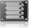 140x105mm Edelstahl Lüftungsgitter mit Insektenschutz - Metall Abluftgitter - Abluft Zuluft Gitter