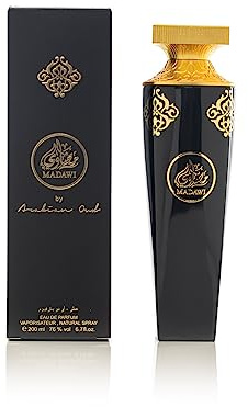 Arabian Oud Perfume | Madawi, Unisex Luxury Fragrance for Him and Fragrance for Her, Eau de Parfum Spray EDP with Peach, Apple, Pineapple, Patchouli and Musk Notes (200ml)