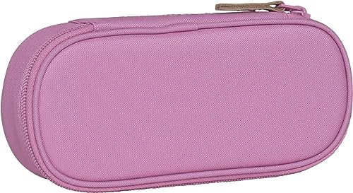 Beckmann, Ovales Schlamperetui Pink, für Schule Uni Arbeit, Schlampermäppchen Reißverschlussfach innen, Pink