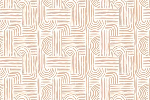 Graph Cover MAMBO DECO Papier Peint Panoramique Seon, Tapisserie Géante Murale intissée 160g à encoller, pour Salon Chambre parentale restaurant Décoration Murale. (372 x 250 cm, Terracotta)