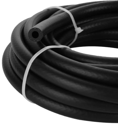 AKOLAFE 6mm Fuel Hose Fuel Pipe 6m Long Black Fuel Line Hose Rubber Oil Resistant, Pressure Resistant, Heat Resistant Fuel Hose for Trucks, Cars, Tractors, or Small Engines