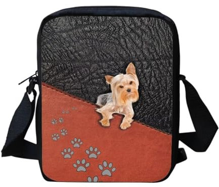 Coloranimal Süße Umhängetasche für Hunde und Katzen, Denim-Druck, 3D Yorkshire Terrier Haustier Hund, Einheitsgröße