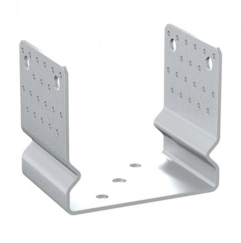 GRUNDLINE U Pfostenträger aufschrauben - Pfostenanker PSSOZ - 161x120x150 - Pfostenhalter - U Profil Stahl - Bodenanker für Holzpfosten - Pfostenschuhe - Stützenfuß Zaunpfosten - Stützenschuh