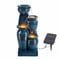 Teamson Home Fontana Solare a Energia Solare a 4 Livelli a Cascata 28.74 pollici con Luci a LED per Giardini, Paesaggi, Patii, Balconi, Prati, Blu