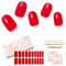 Nailog UV Gel Nagelfolie - Nagelfolie uv härtend 20 Stück - Vegan langanhaltend - Nagelsticker selbstklebend Gel Strips für Maniküre in Salonqualität, Jelly Crush