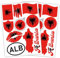 Finest Folia 2er Set DIN A4 Länderaufkleber Fahne Aufkleber Länderfahne Flagge für Auto Motorrad Sticker Länderflagge selbstklebend wetterfest R217 (02 Albanien)