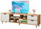 cadciehe TV Stand for TVs up to 60 Inch, Media Entertainment Center with 3 Drawers and Open Shelves, Television Stand, TV Table, Media Console for Living Room & Bedroom White