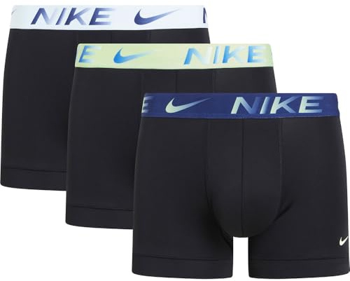 NIKE Herren Trunk 3pk Unterwäsche, Blk-Brly VLT/GLCR Be/Be VD Mve Wb, M