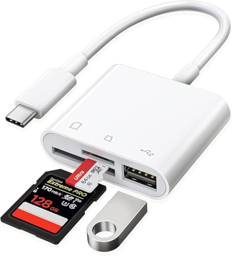 USB-C to MicroSD Card Reader, 3-in-1 Adapter for Samsung Galaxy S20/S10/S9/S7/S6/S7 Edge/S8/S8 Plus Iphone 15