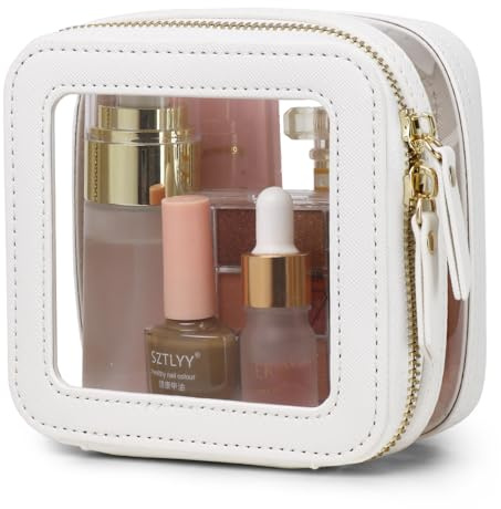 Pinkmik Kleine transparente Mini-Make-up-Tasche, Weiß, MINI-2