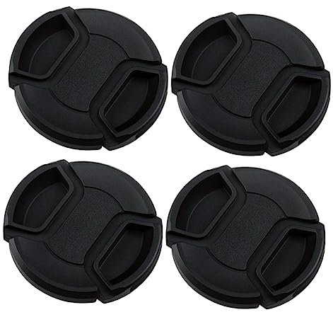 KICHOUSE 67mm Diameter Lens Cover 4 Pcs Camera Lens Protector for Dslr Ring Hook for Lanyard