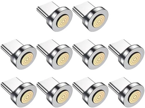 Bikevista 7Pin Type C Magnetic Plug Tips Fast Charging Cable Adapter for Magnetic Charger 360° Degree Rotation Connector 10PCS