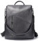molshine Anti-Diebstahl Rucksack aus veganem Leder, modisch Lässige Tasche Reise-Tagesrucksack, Schulterrucksack, Handtaschen für Damen und Herren HB041 (grau)