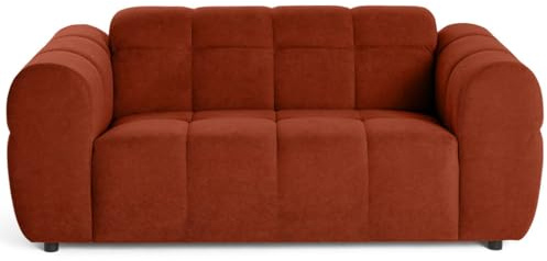 Lisa Design Ray - 2-sitzer einzelsofa aus Strukturiertem Stoff Rot